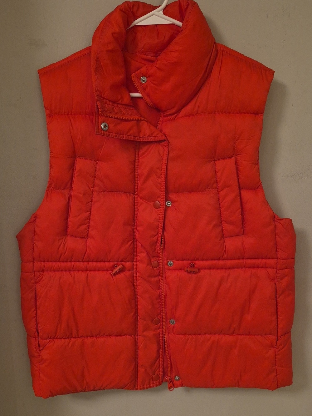 Love Tree Bright Orange/Red Quilted Puffer Vest